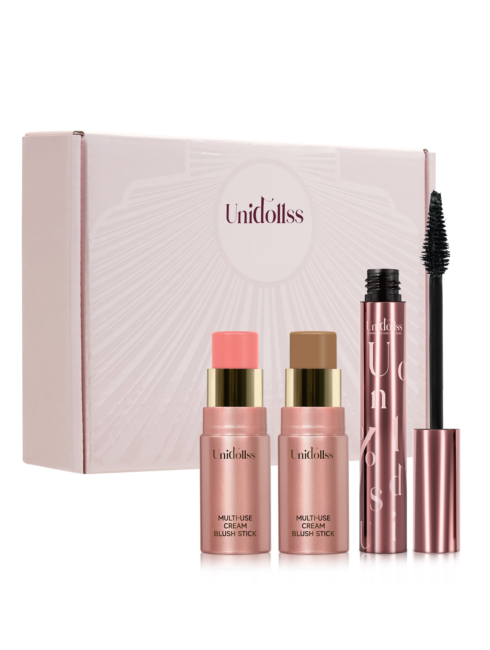 Unidollss Multi-Use Cream Blush Stick+Tubing Mascara Set