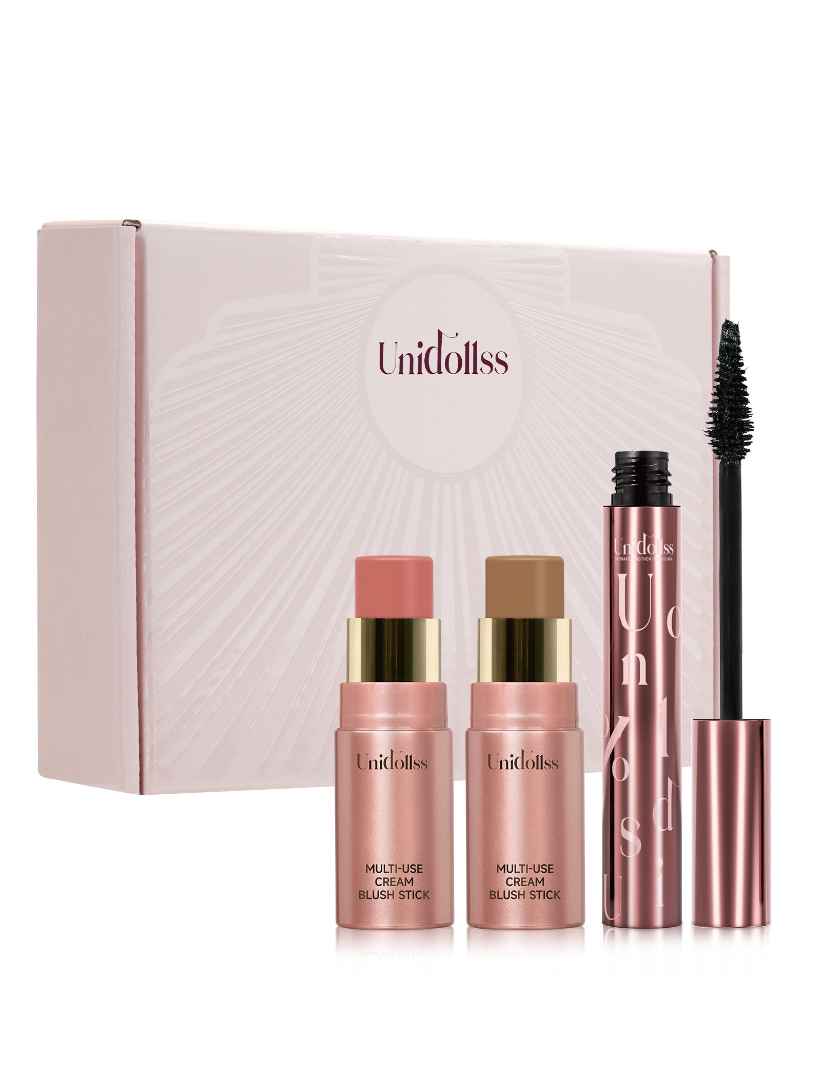 Unidollss Multi-Use Cream Blush Stick+Tubing Mascara Set