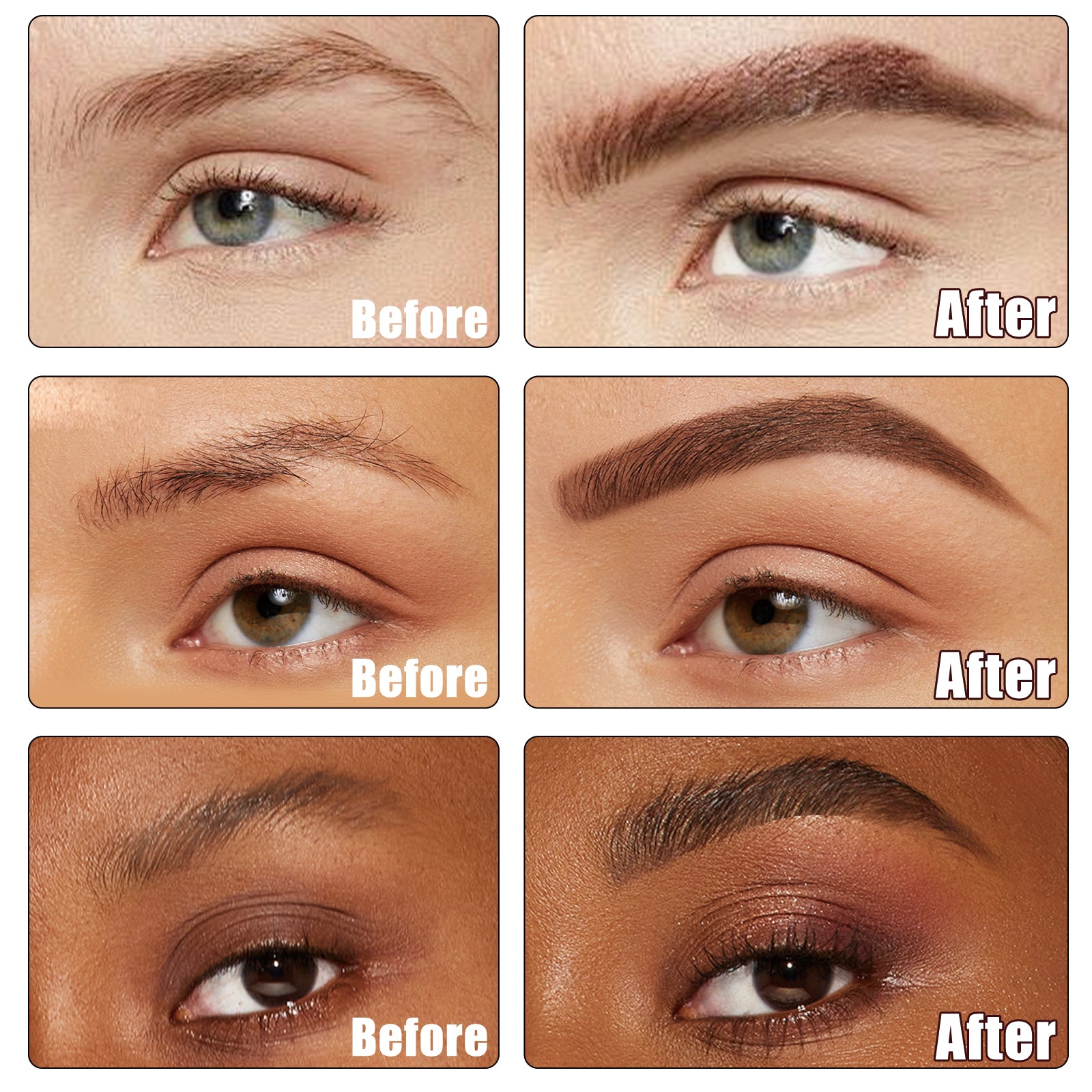 Unidollss Dual-Ended Eyebrow Stamp Stencil Kit
