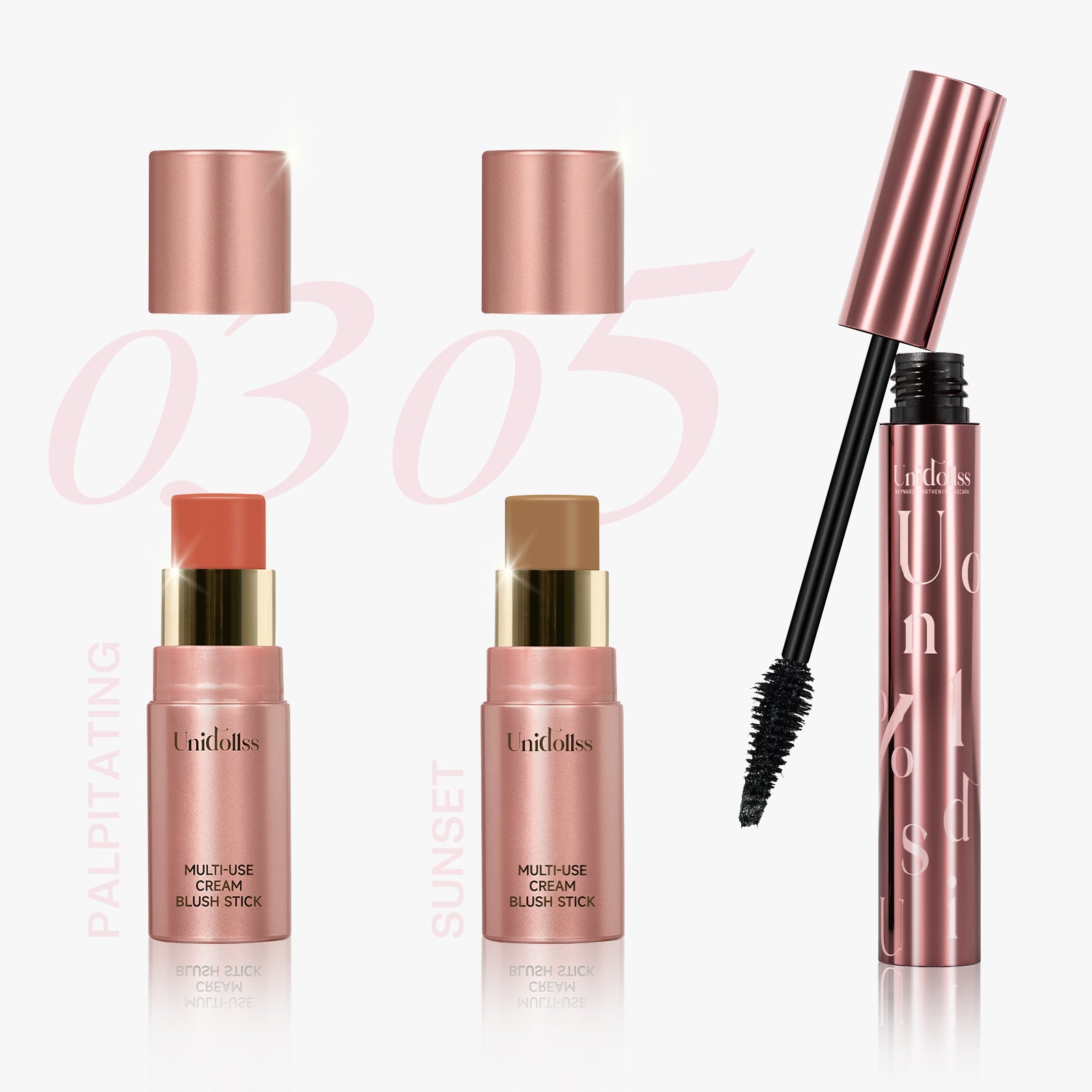 Unidollss Multi-Use Cream Blush Stick+Tubing Mascara Set