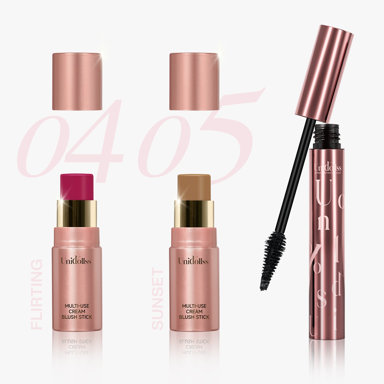 Unidollss Multi-Use Cream Blush Stick+Tubing Mascara Set