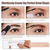 Unidollss Dual-Ended Eyebrow Stamp Stencil Kit