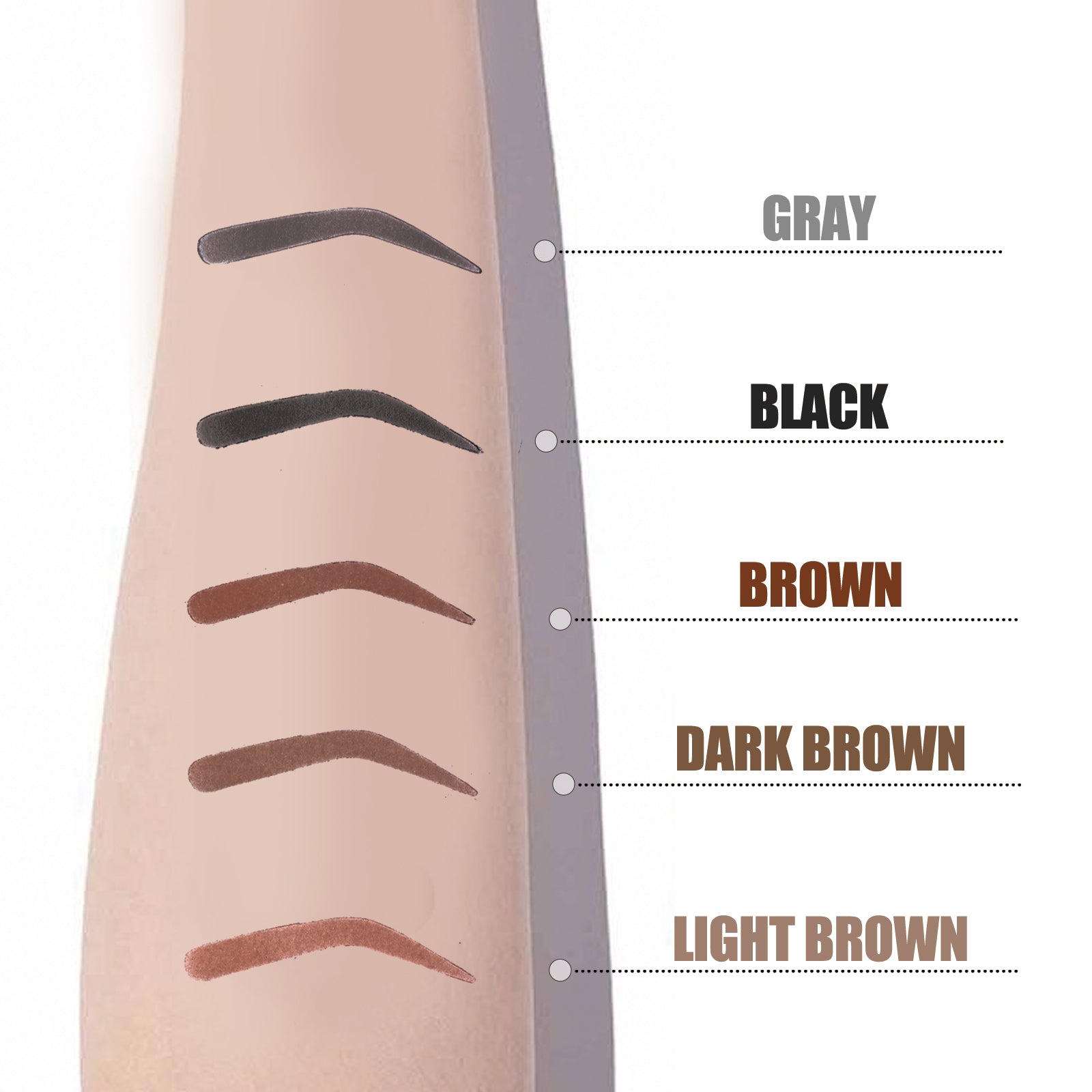Unidollss Dual-Ended Eyebrow Stamp Stencil Kit